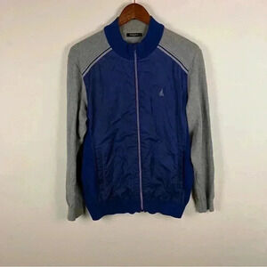Japanese Beanpole Golf Blue Nylon And Jersey Mens Jacket Sz. 100